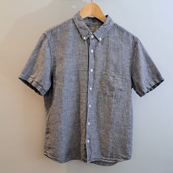 Everlane Other - Everlane Men's Small 100% Linen Pigment Dyed Short Sleeve Button Down Shirt
